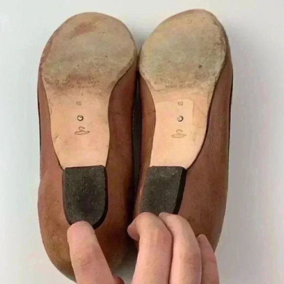 Corso Como flats 10 brown leather round toe hidden - Picture 5 of 8